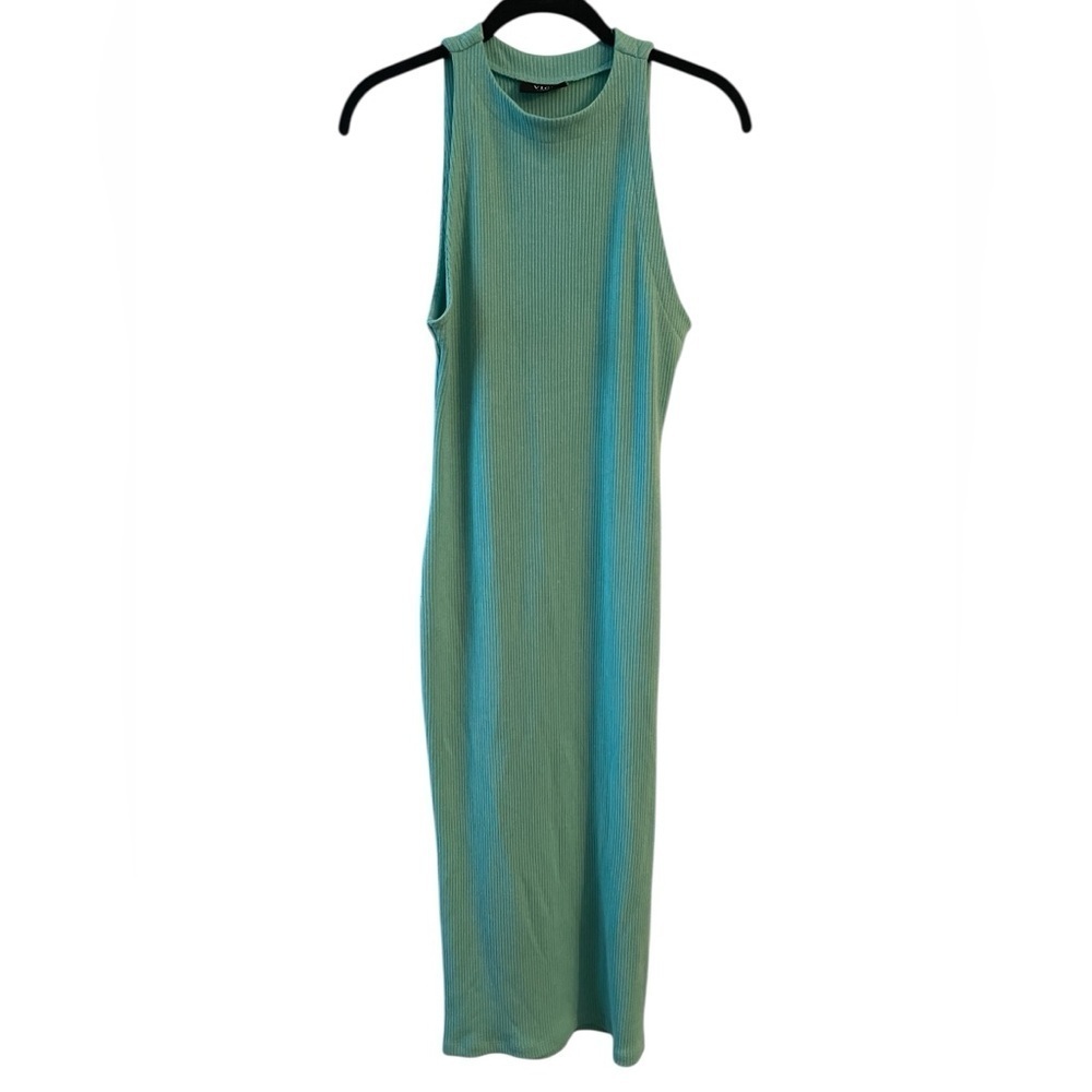 VICI Ribbed Mock Neck Bodycon Midi Dress Light Green Women’s Large - Picture 6 of 6